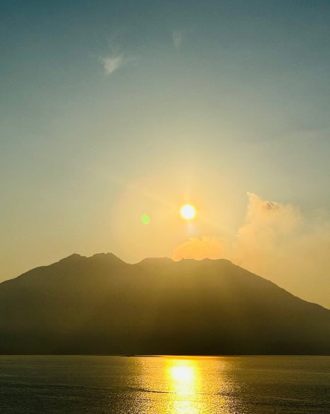 # A view of Sakurajima