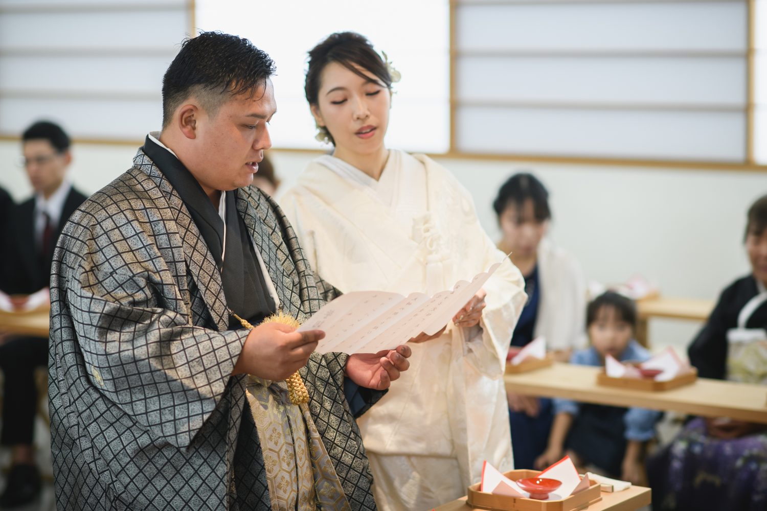 此方は「誓いの詞」チャペルでのお式と似たセレモニーもございます