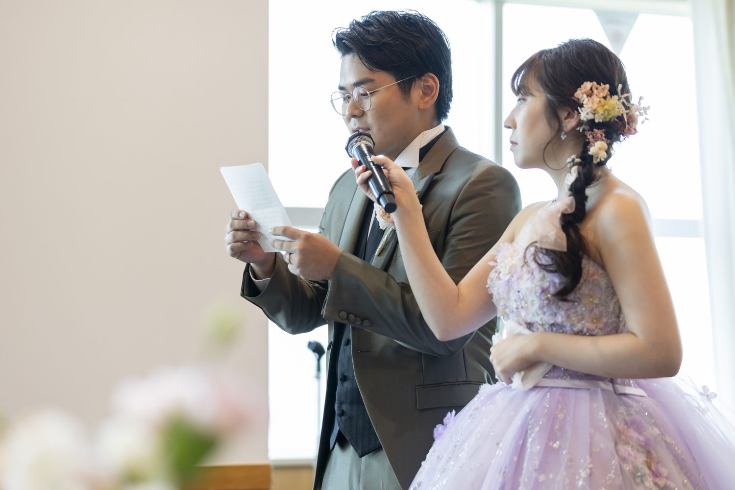 ラストシーンでは新婦様のお手紙の前に「新郎様からご家族への手紙」も取り入れられました